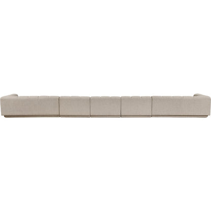 Modari Beige Fabric Upholstered 5pc. Modular Sofa
