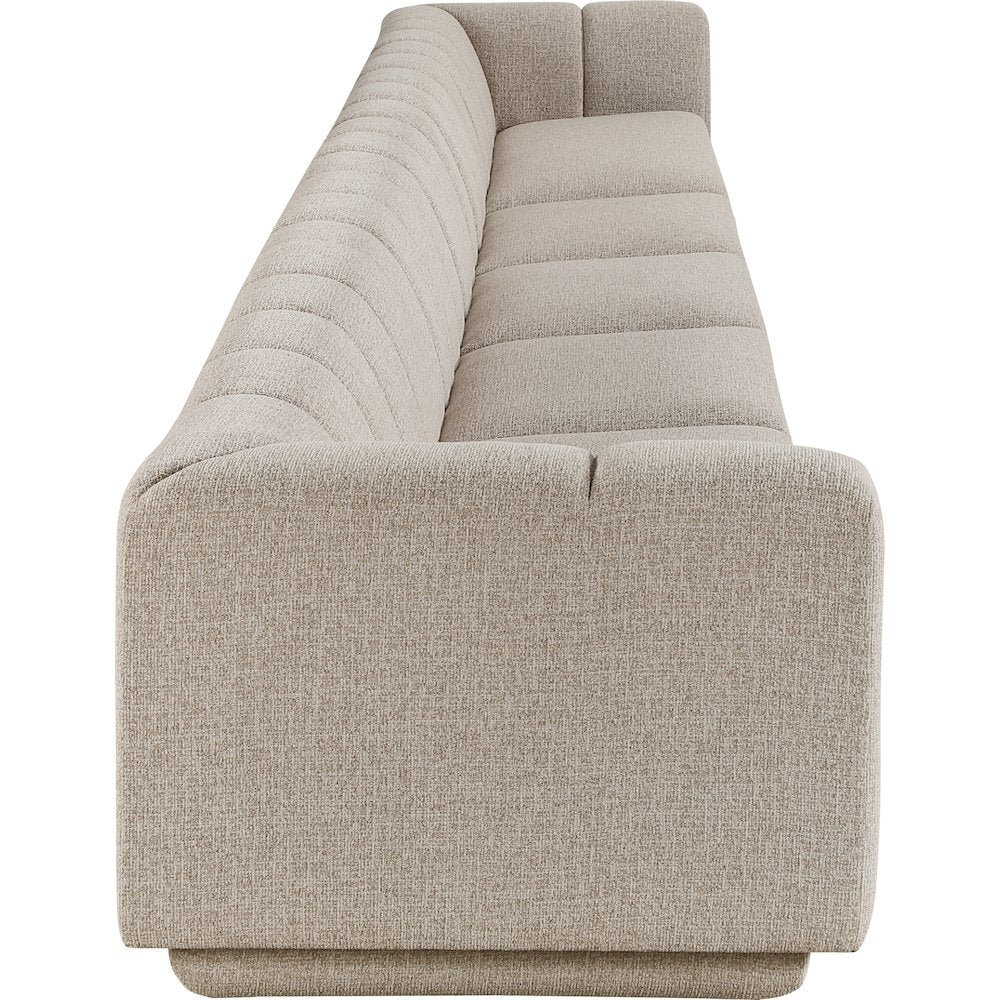 Modari Beige Fabric Upholstered 5pc. Modular Sofa
