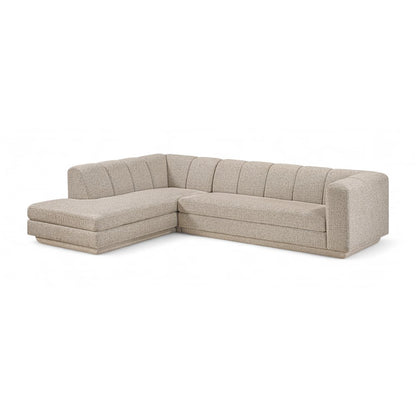 Modari Beige Fabric Upholstered 2pc. Modular Sectional