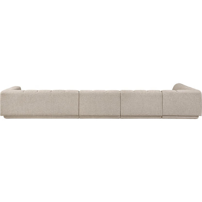 Modari Beige Fabric Upholstered 4pc. Modular Sectional