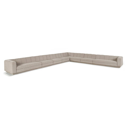 Modari Beige Fabric Upholstered 8pc. Modular Sectional