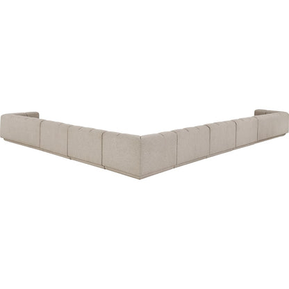 Modari Beige Fabric Upholstered 8pc. Modular Sectional