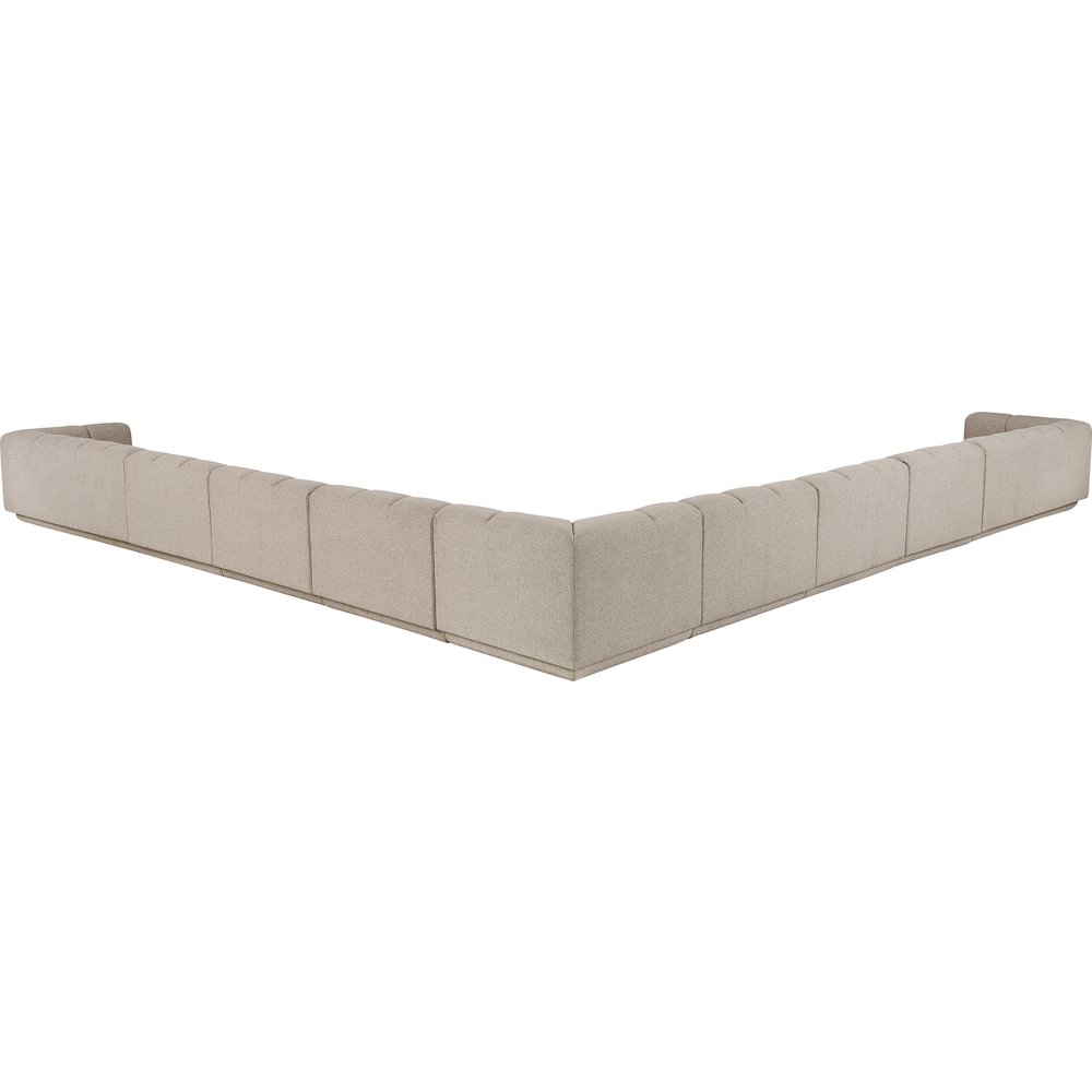 Modari Beige Fabric Upholstered 9pc. Modular Sectional