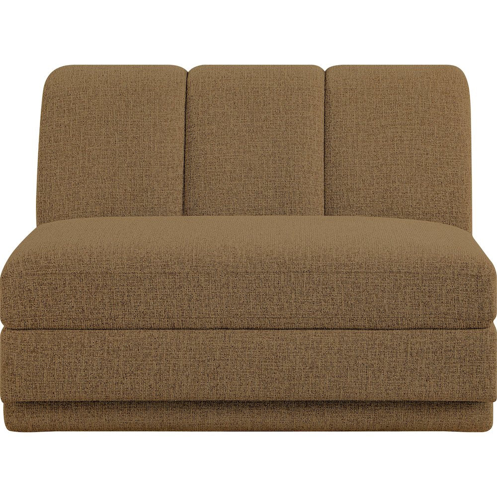 Modari Brown Fabric Upholstered Armless Chair