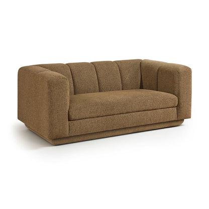 Modari 70.25" Brown Fabric Upholstered Loveseat