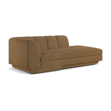 Modari Brown Fabric Upholstered Left Arm Chaise
