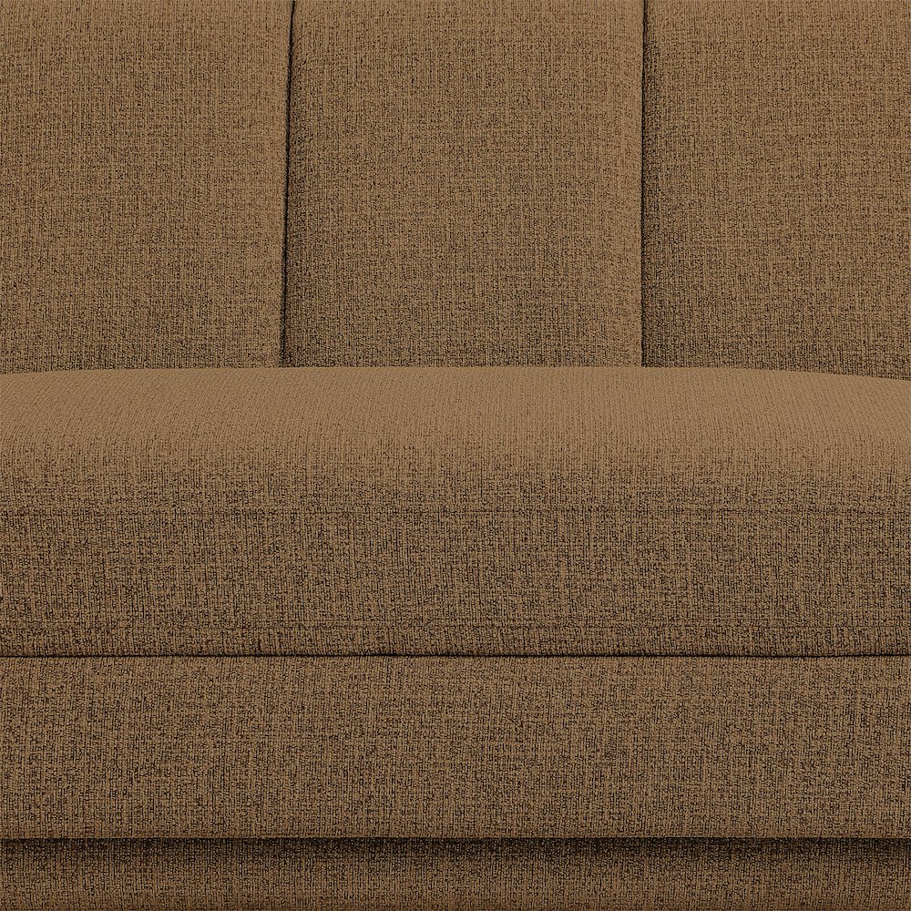 Modari 76.75" Brown Fabric Upholstered Right Arm Sofa