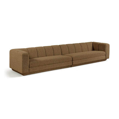 Modari Brown Fabric Upholstered 2pc. Modular Sofa
