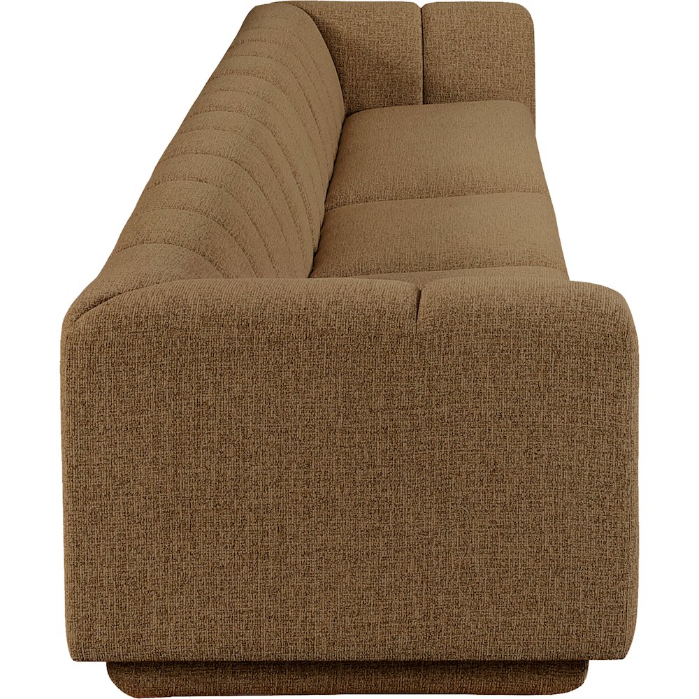 Modari Brown Fabric Upholstered 3pc. Modular Sofa