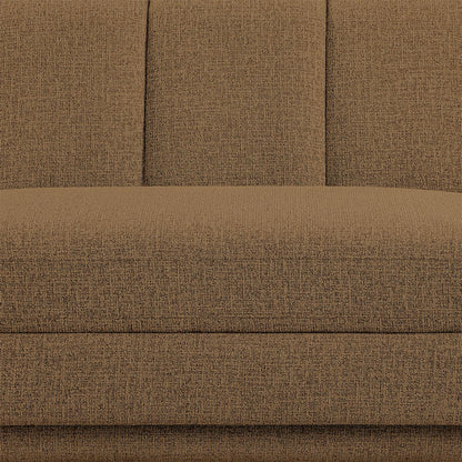 Modari Brown Fabric Upholstered 3pc. Modular Sofa