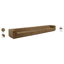 Modari Brown Fabric Upholstered 4pc. Modular Sofa