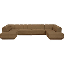 Modari Brown Fabric Upholstered 4pc. Modular Sectional