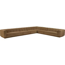 Modari Brown Fabric Upholstered 6pc. Modular Sectional