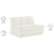 Modari Cream Fabric Upholstered Armless Chair