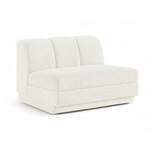 Modari Cream Fabric Upholstered Armless Chair