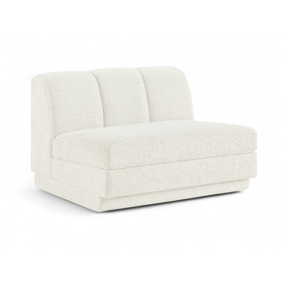 Modari Cream Fabric Upholstered Armless Chair
