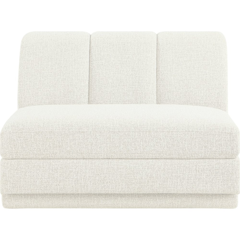 Modari Cream Fabric Upholstered Armless Chair