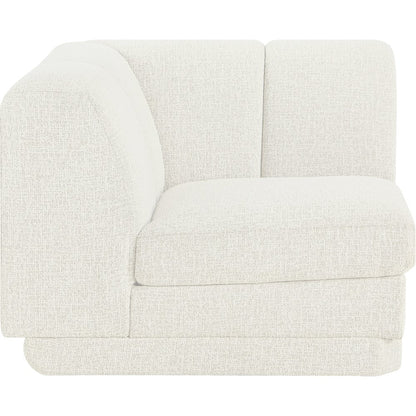 Modari Cream Fabric Upholstered Corner Chair