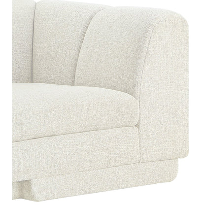 Modari Cream Fabric Upholstered Corner Chair