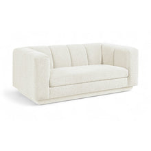 Modari 70.25" Cream Fabric Upholstered Loveseat