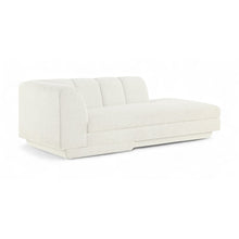 Modari Cream Fabric Upholstered Left Arm Chaise