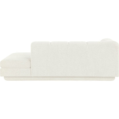 Modari Cream Fabric Upholstered Left Arm Chaise