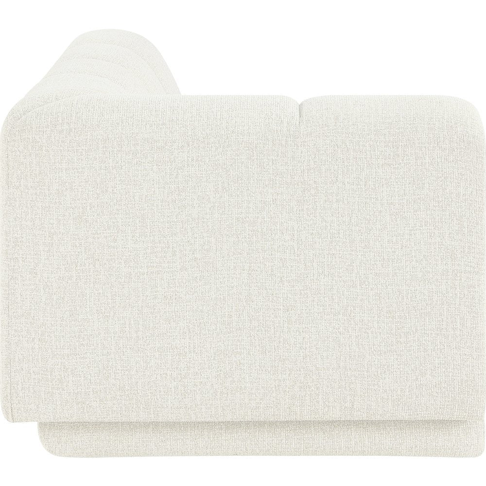 Modari Cream Fabric Upholstered Left Arm Chaise