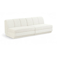 Modari Cream Fabric Upholstered 2pc. Modular Sofa