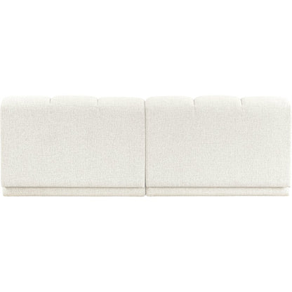 Modari Cream Fabric Upholstered 2pc. Modular Sofa