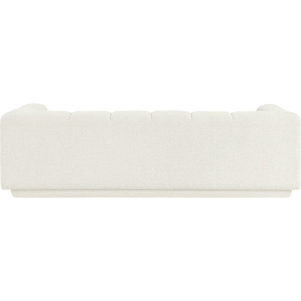 Modari 95" Cream Fabric Upholstered Sofa