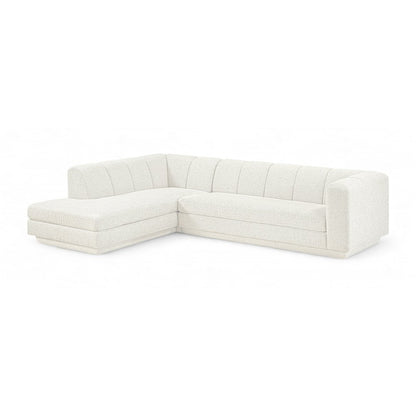 Modari Cream Fabric Upholstered 2pc. Modular Sectional