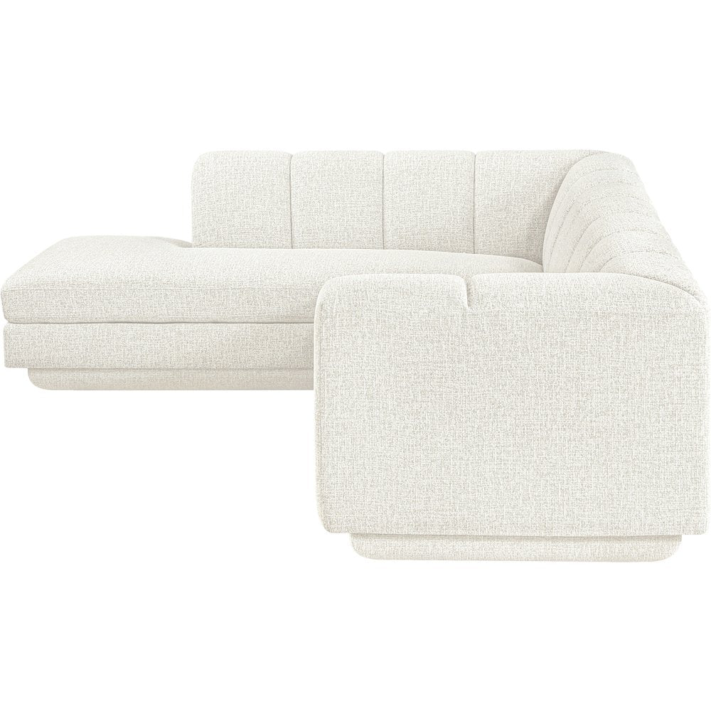 Modari Cream Fabric Upholstered 2pc. Modular Sectional