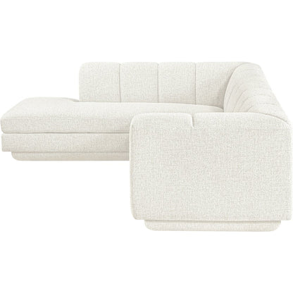 Modari Cream Fabric Upholstered 2pc. Modular Sectional