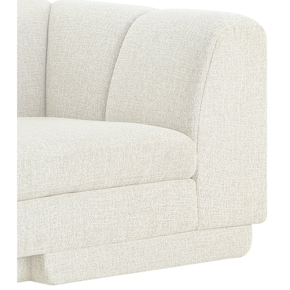 Modari Cream Fabric Upholstered 3pc. Modular Sectional