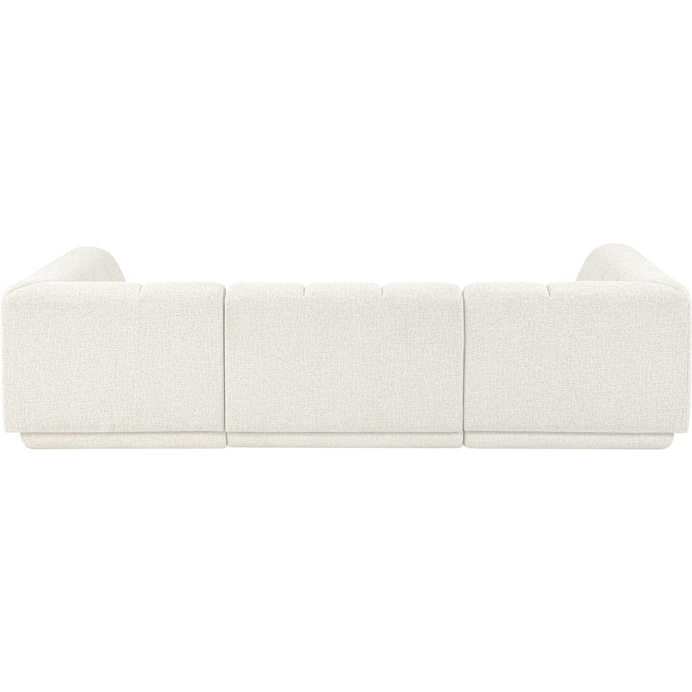 Modari Cream Fabric Upholstered 3pc. Modular Sectional