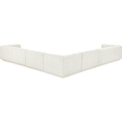 Modari Cream Fabric Upholstered 5pc. Modular Sectional
