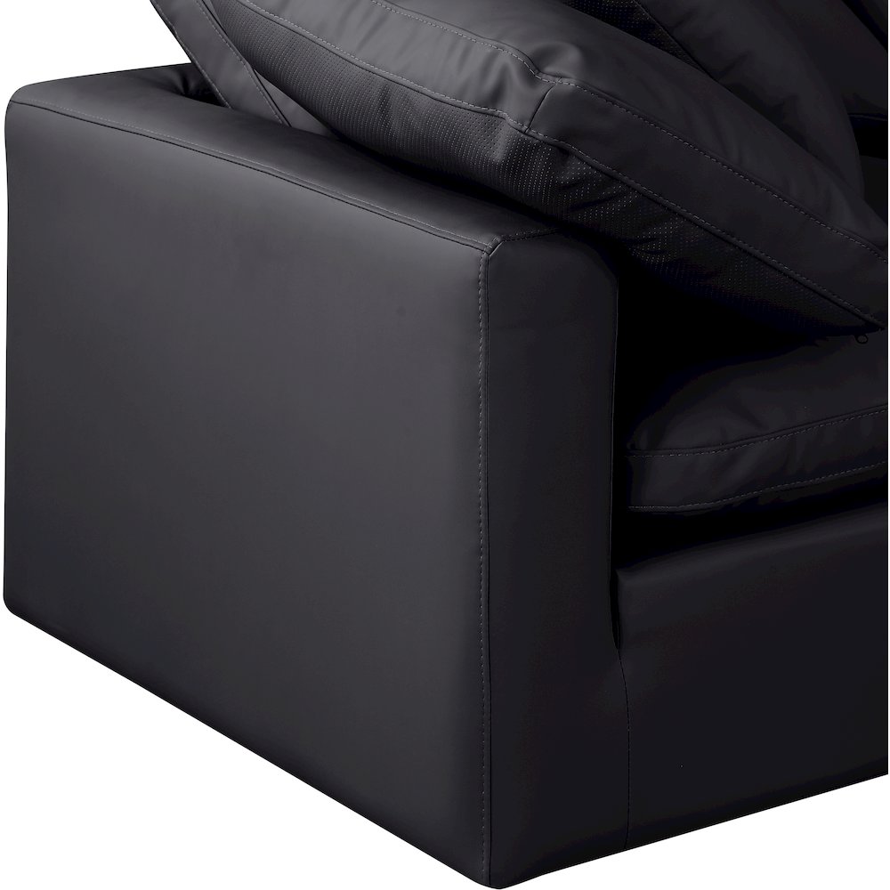 Indulge Black Vegan Leather Modular Sofa