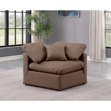Indulge Brown Vegan Leather Corner Chair