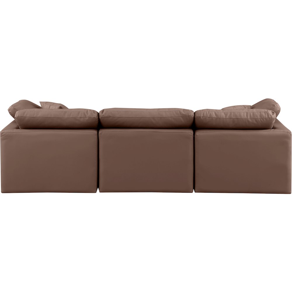 Indulge Brown Vegan Leather Modular Sofa