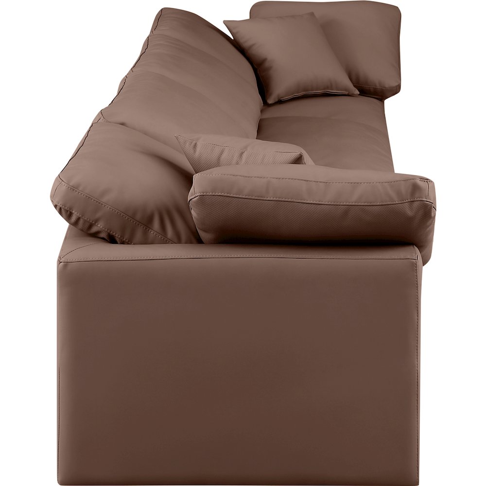 Indulge Brown Vegan Leather Modular Sofa