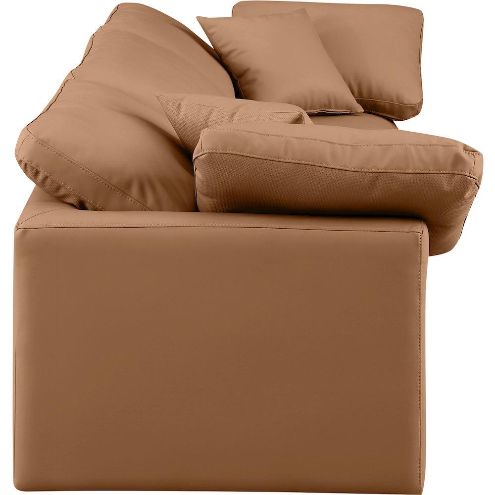 Indulge Cognac Vegan Leather Modular Sofa