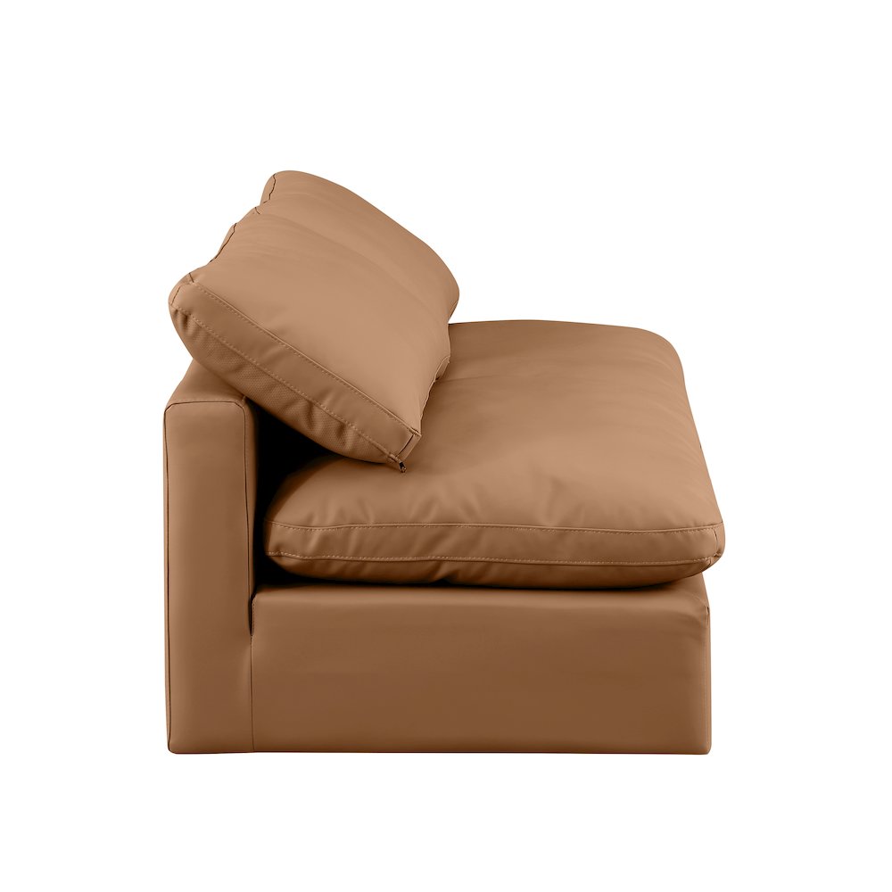 Indulge Cognac Vegan Leather Modular Sofa