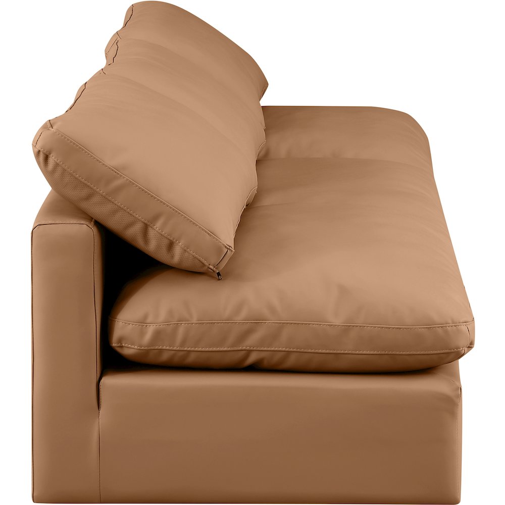 Indulge Cognac Vegan Leather Modular Sofa