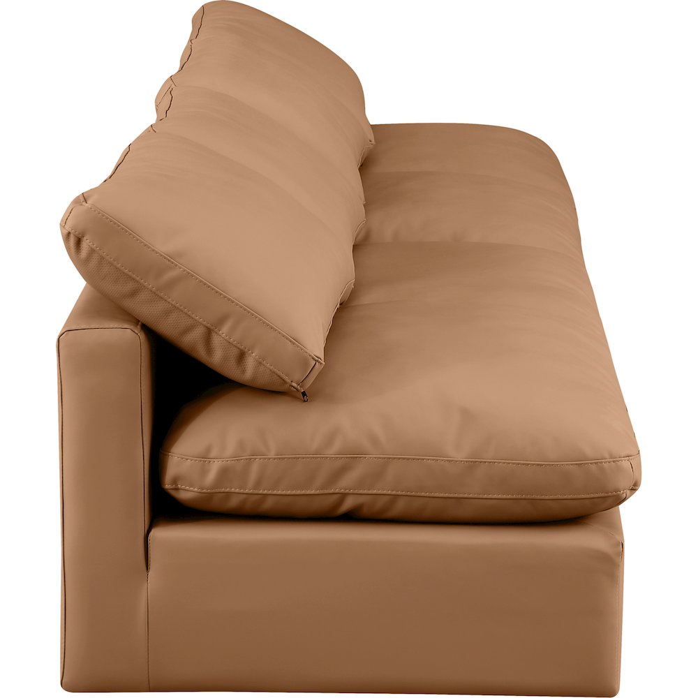 Indulge Cognac Vegan Leather Modular Sofa