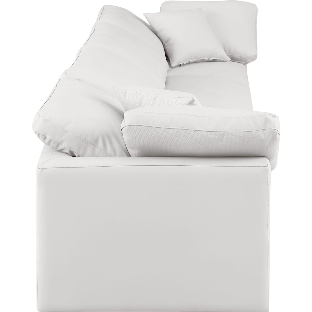 Indulge Cream Vegan Leather Modular Sofa