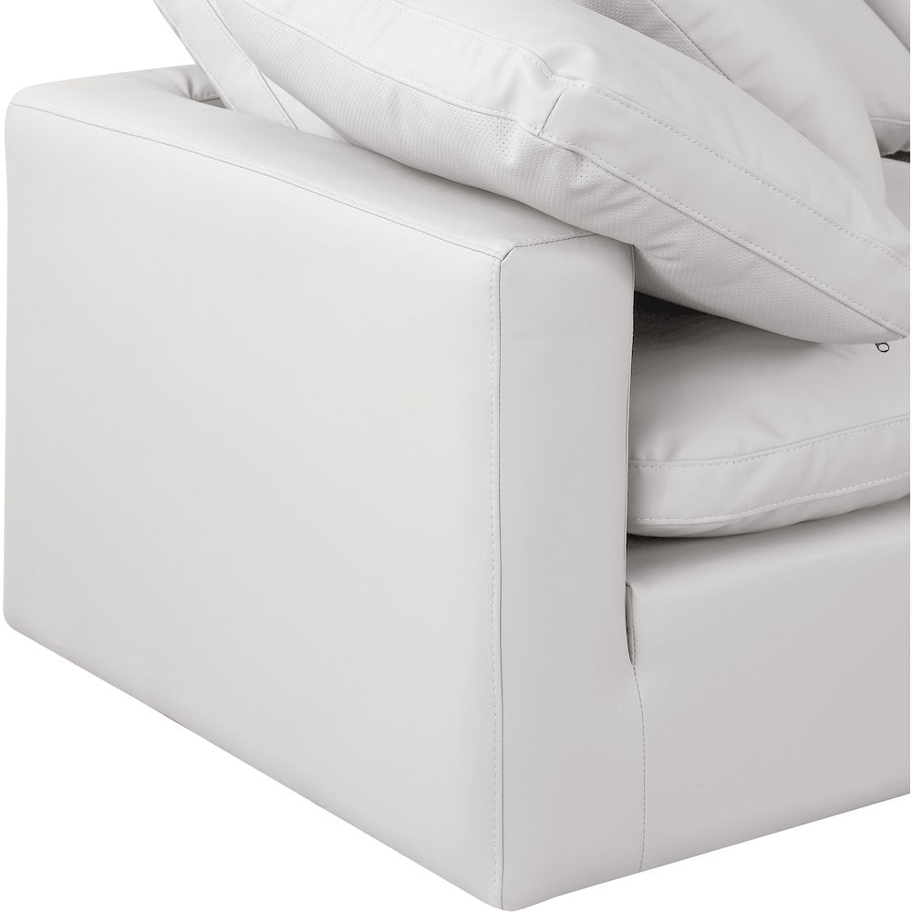 Indulge Cream Vegan Leather Modular Sofa