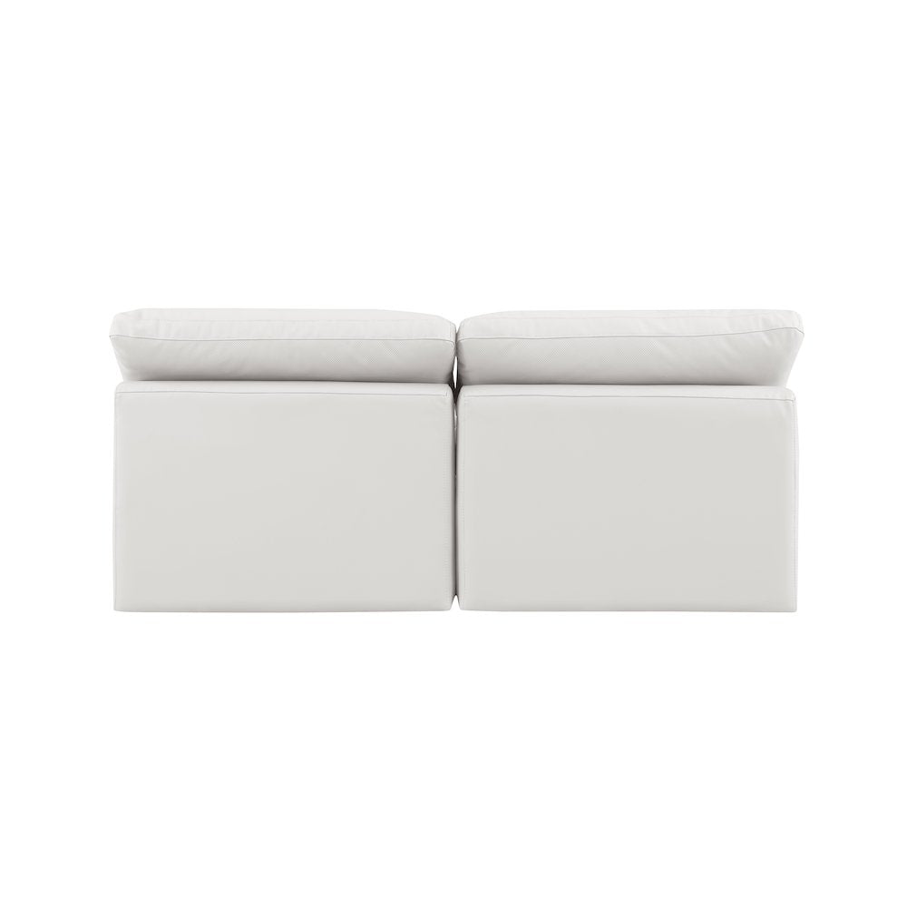 Indulge Cream Vegan Leather Modular Sofa