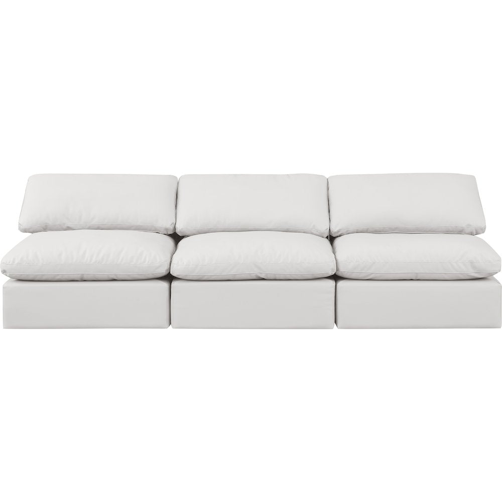 Indulge Cream Vegan Leather Modular Sofa