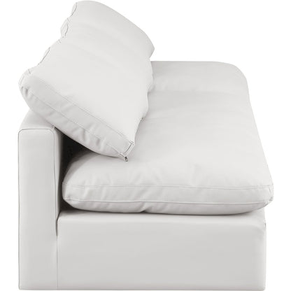 Indulge Cream Vegan Leather Modular Sofa