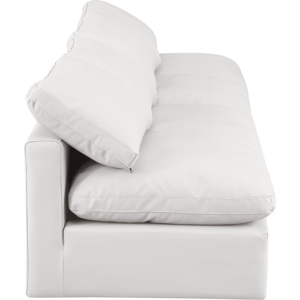 Indulge Cream Vegan Leather Modular Sofa